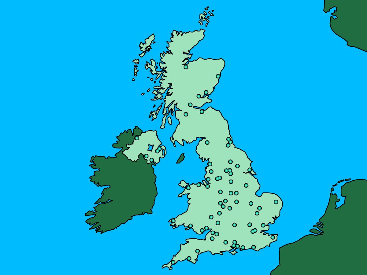 The nicknames of the United Kingdom's cities