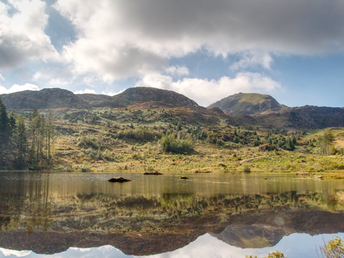 Llyn Llywelyn on a sunny day