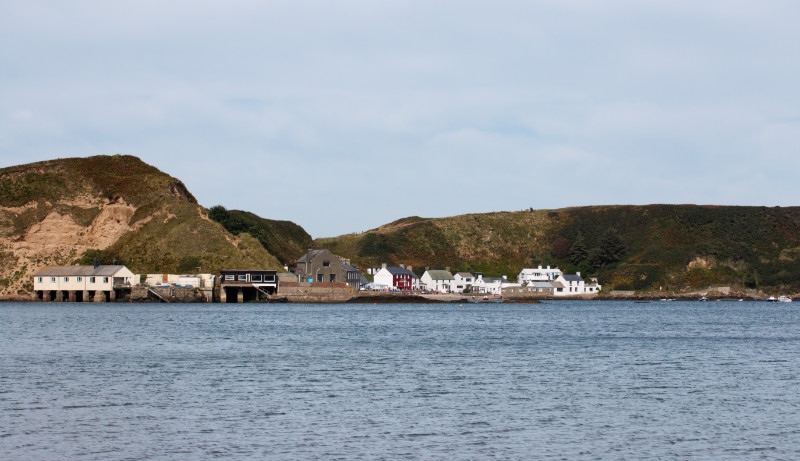 The view of the town from across the bay