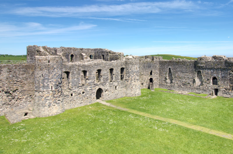 Inside the inner bailey