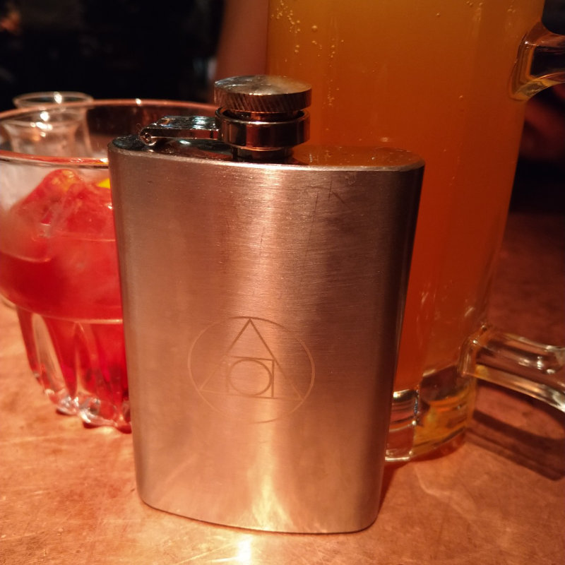 The Alchemist hip flask