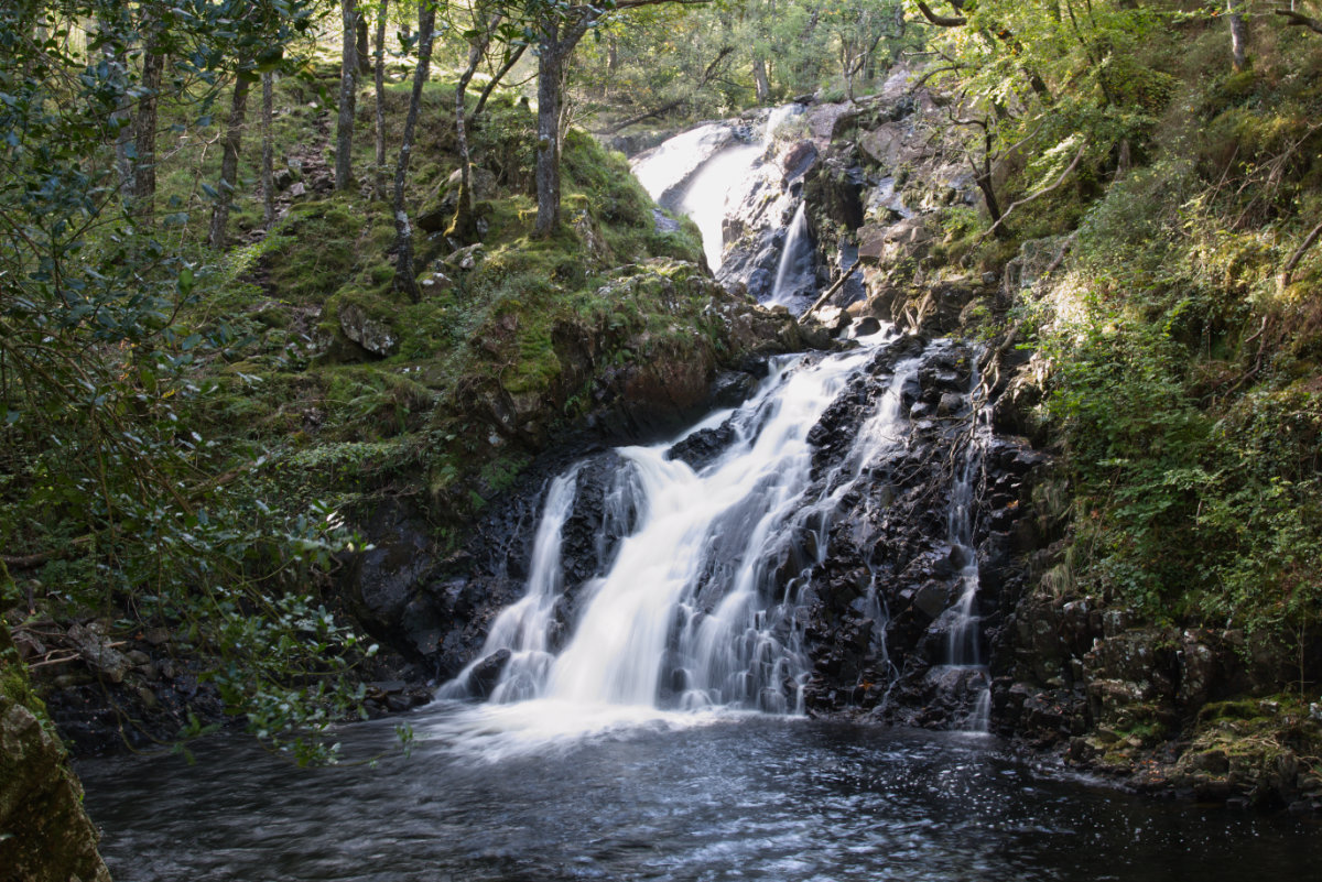 Rhaeadr Ddu with low water levels