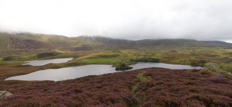 Part way up overlooking the lakes