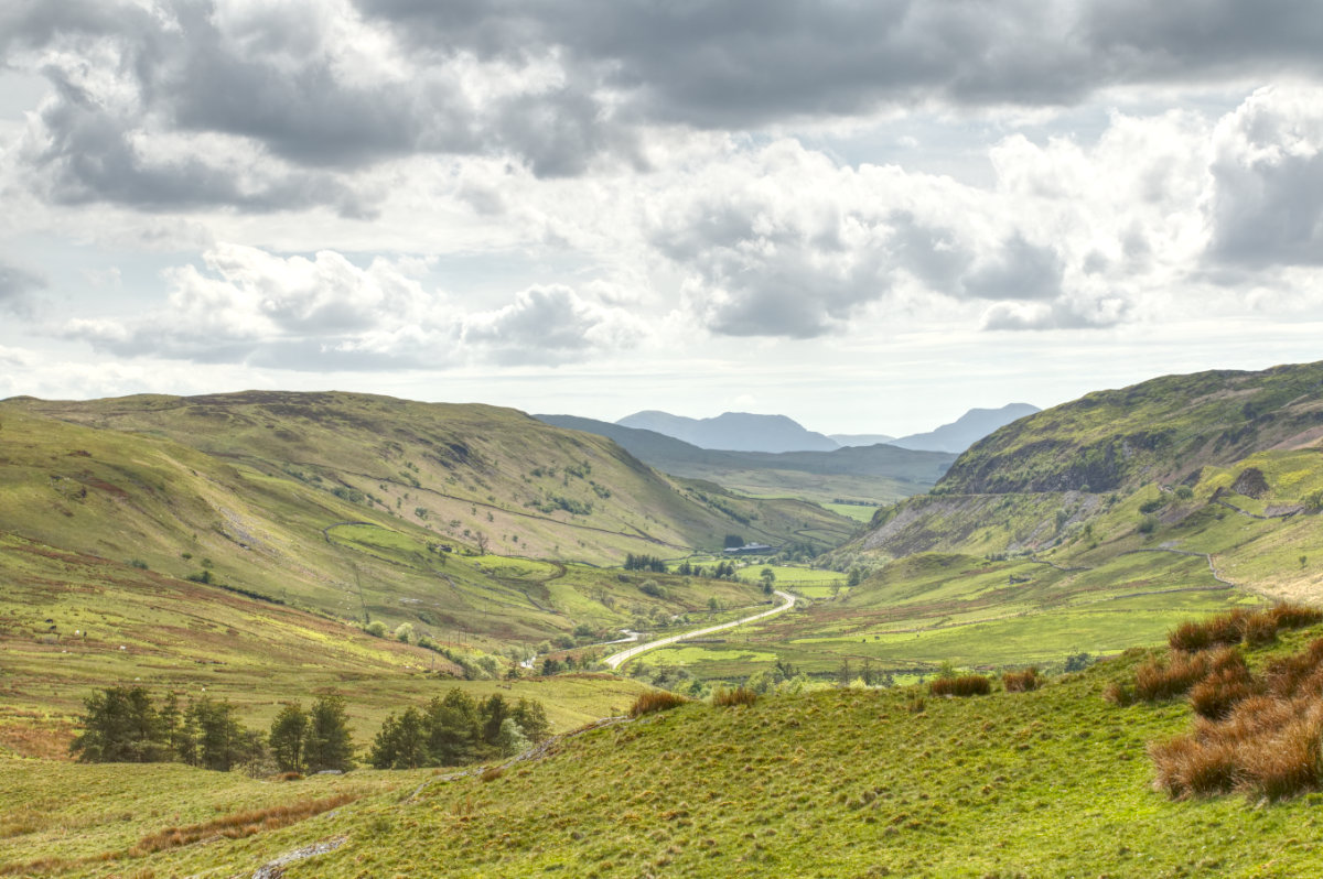 The view out over the valley