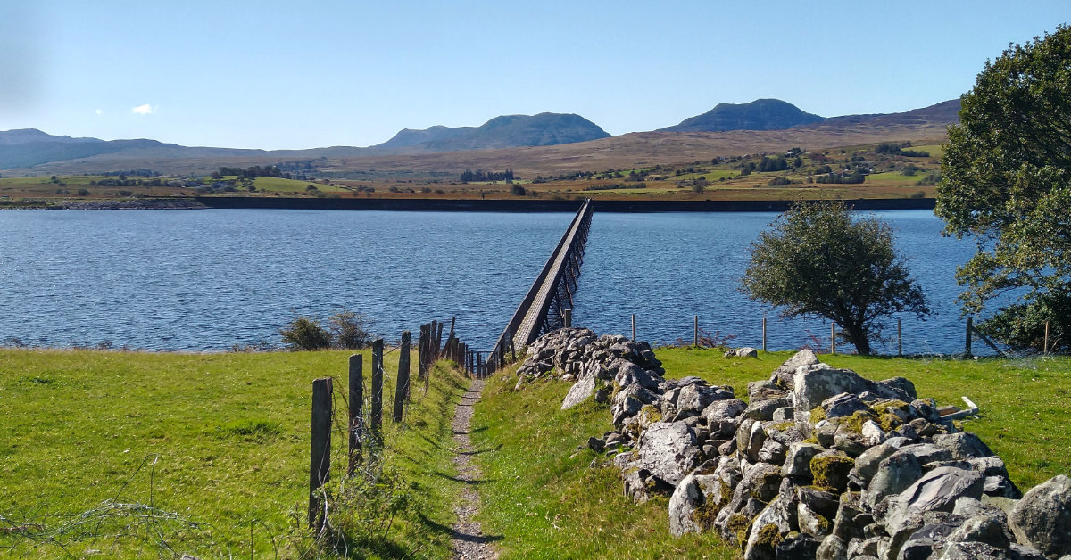 The bridge looking towards the car park