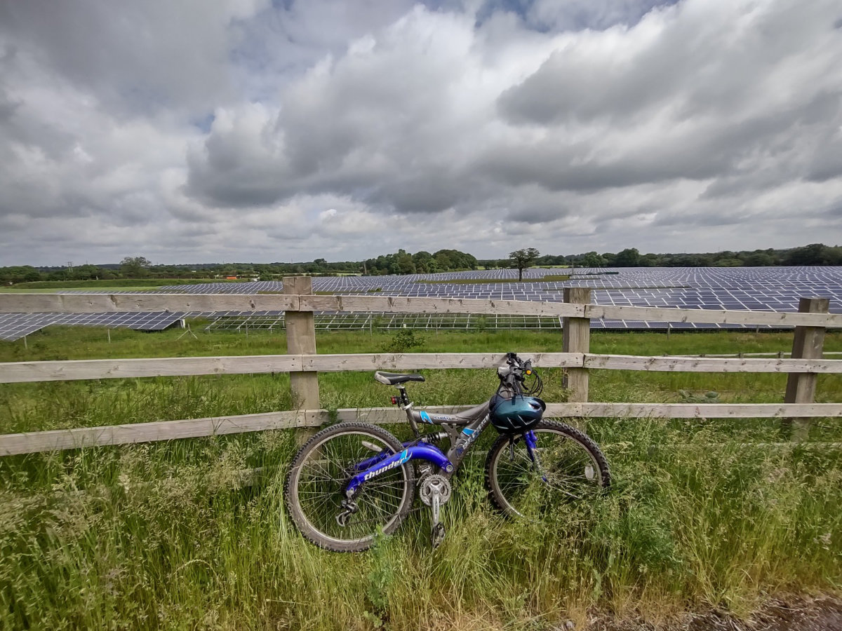 At the solar farm