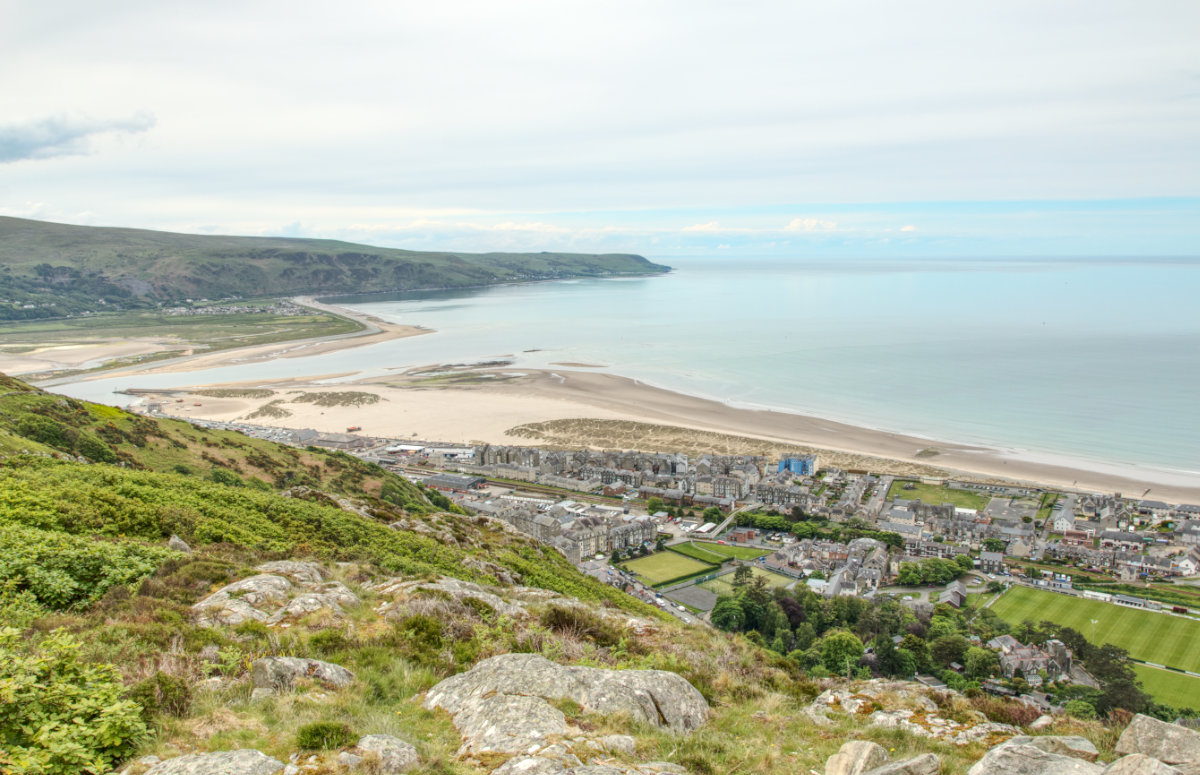 Views from the top at the Welsh Flag